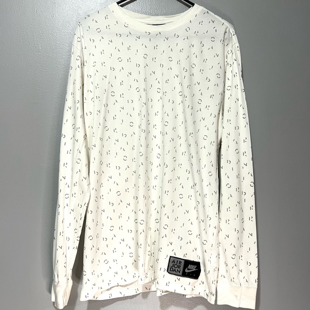 Air Jordan Men’s White Long Sleeve All Over Print